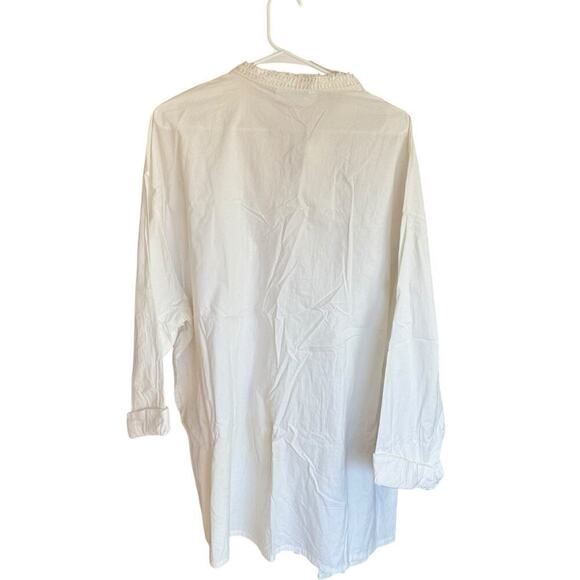 Vtg Forelli Blouse Women's Button Up Top White 4X XXXXL Comfort Relaxed Boxy - Picture 7 of 12
